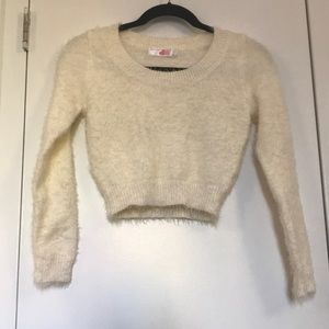 American Apparel fuzzy crop sweater size small